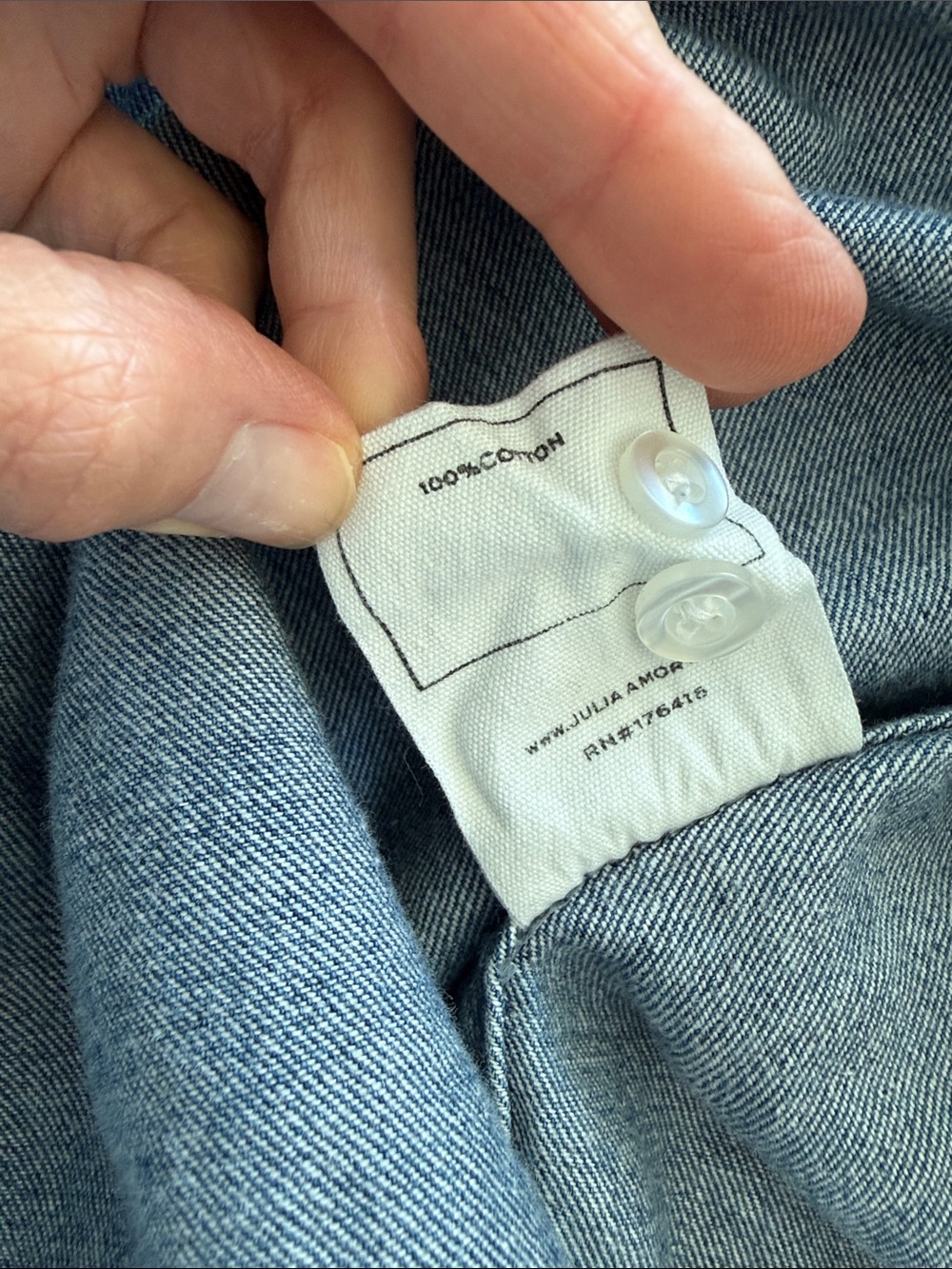 Julia Amory Carolyn Denim Button-Down shirt - Picture 3 of 5
